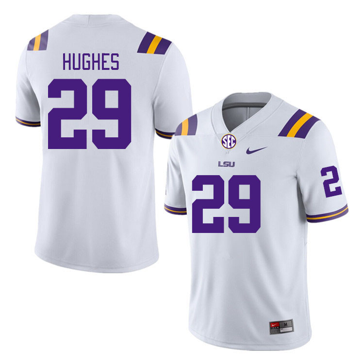 LSU Tigers #29 Jeremiah Hughes College Football Jerseys Stitched Sale-White